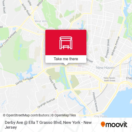 Derby Ave @ Ella T Grasso Blvd map