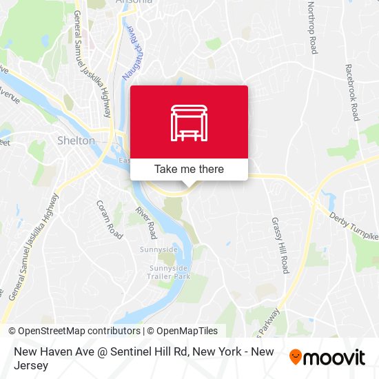 New Haven Ave @ Sentinel Hill Rd map