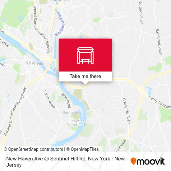 New Haven Ave @ Sentinel Hill Rd map