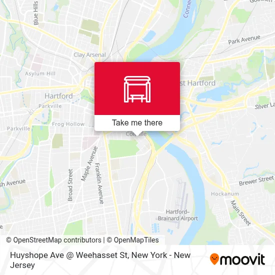 Huyshope Ave @ Weehasset St map