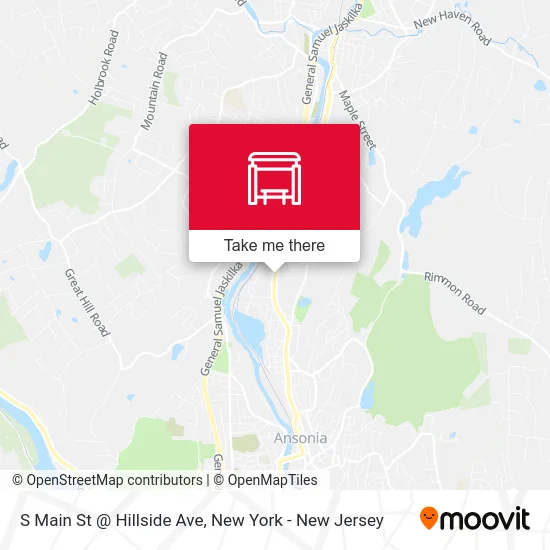 S Main St @ Hillside Ave map