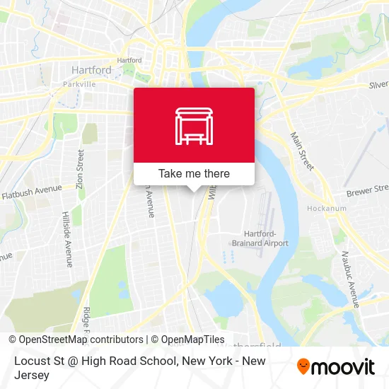 Locust St @ High Road School map