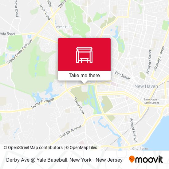 Derby Ave @ Yale Baseball map