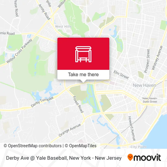 Derby Ave @ Yale Baseball map