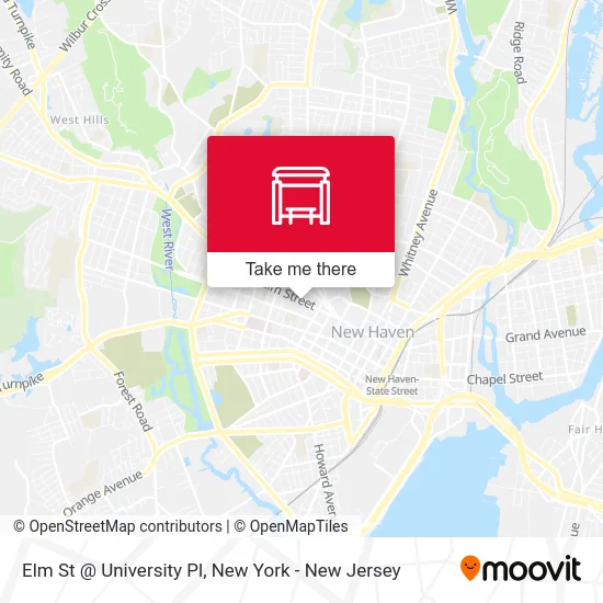 Elm St @ University Pl map