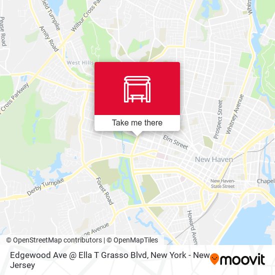 Edgewood Ave @ Ella T Grasso Blvd map