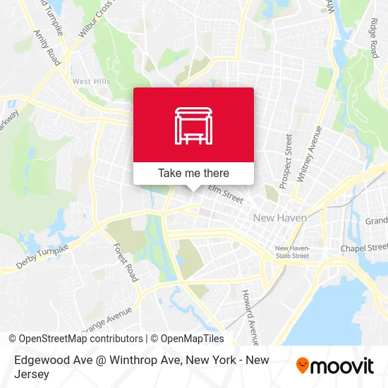 Edgewood Ave @ Winthrop Ave map