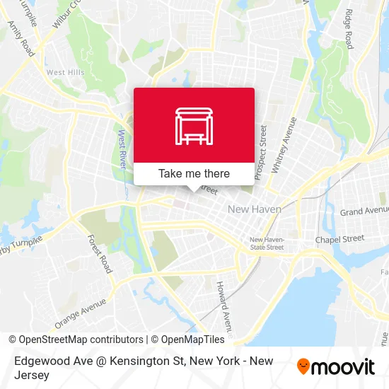 Edgewood Ave @ Kensington St map