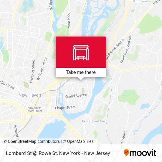 Lombard St @ Rowe St map