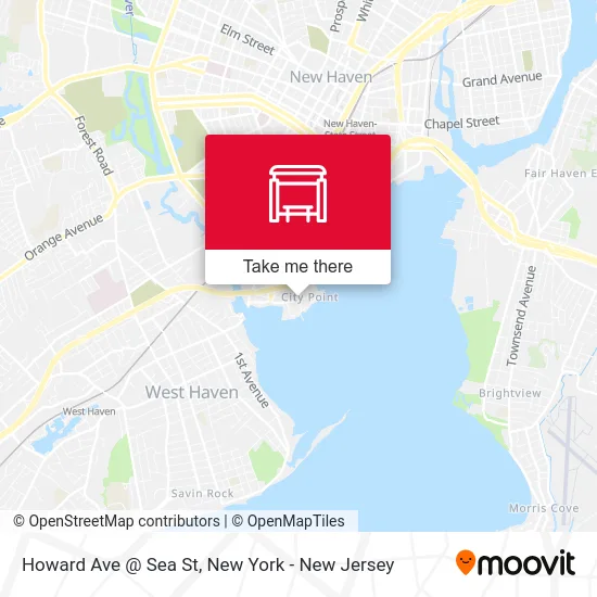 Howard Ave @ Sea St map