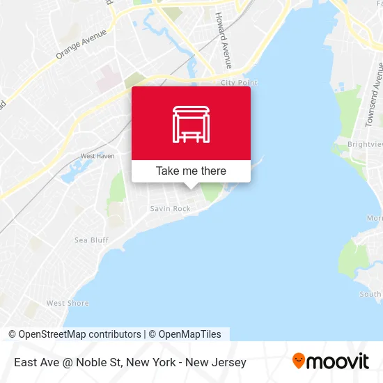 East Ave @ Noble St map