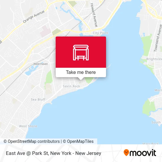 East Ave @ Park St map