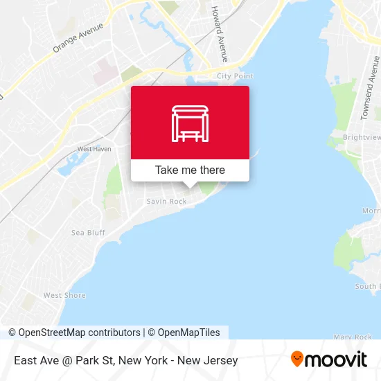 East Ave @ Park St map