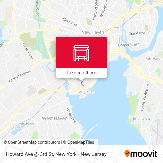 Howard Ave @ 3rd St map