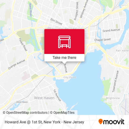 Howard Ave @ 1st St map