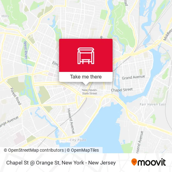 Mapa de Chapel St @ Orange St