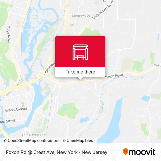 Foxon Rd @ Crest Ave map