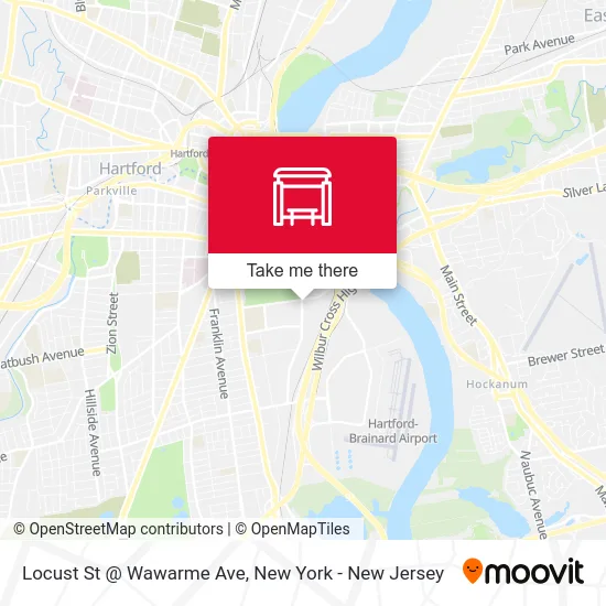 Locust St @ Wawarme Ave map