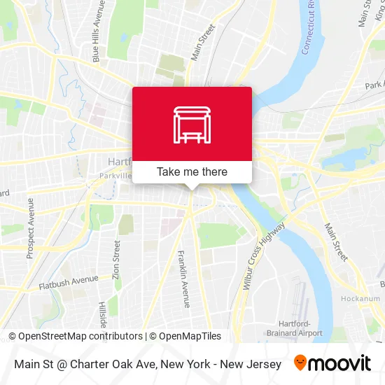 Main St @ Charter Oak Ave map
