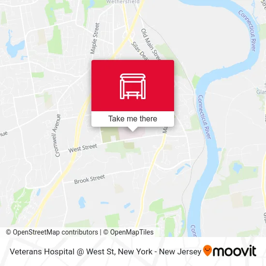 Veterans Hospital @ West St map