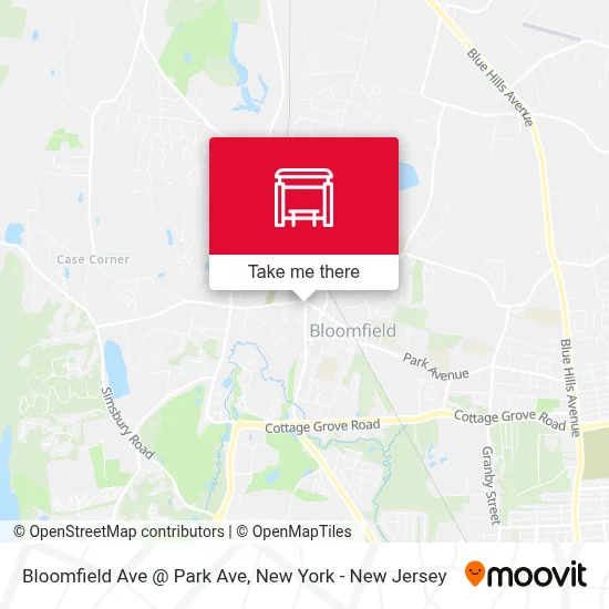 Bloomfield Ave @ Park Ave map