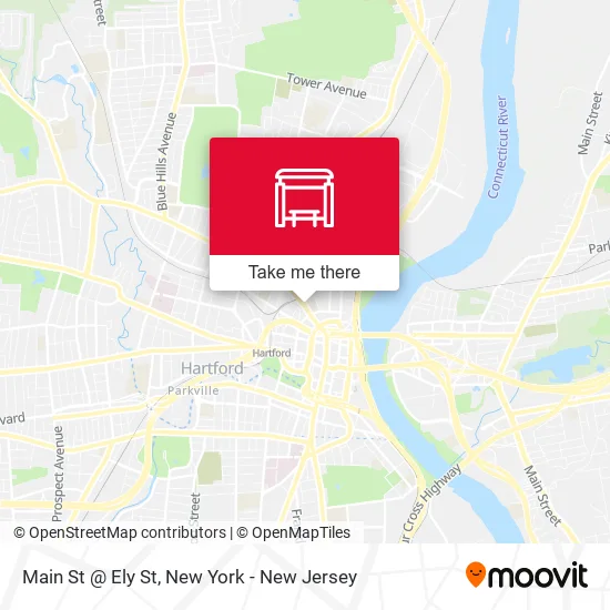 Main St @ Ely St map