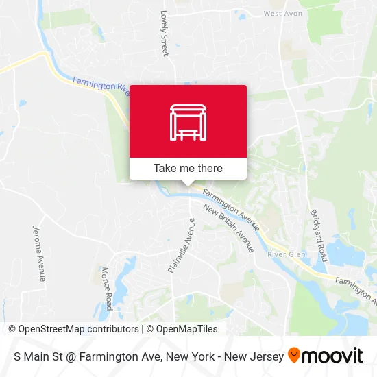 S Main St @ Farmington Ave map