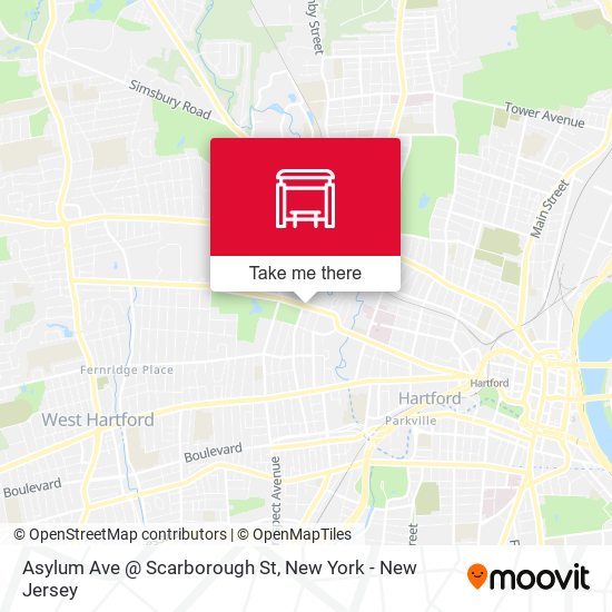Mapa de Asylum Ave @ Scarborough St