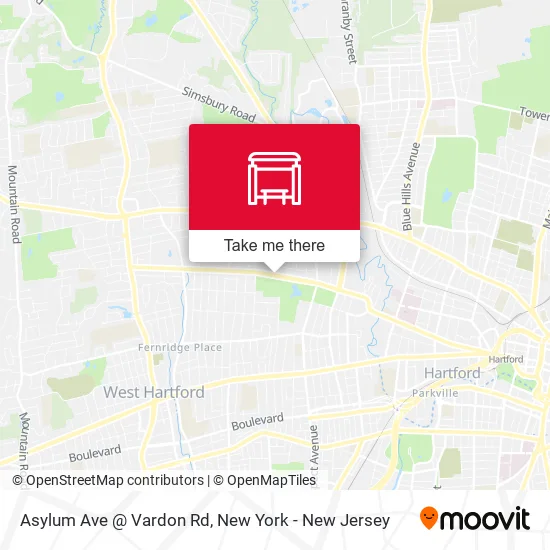 Mapa de Asylum Ave @ Vardon Rd