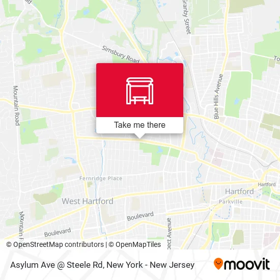 Mapa de Asylum Ave @ Steele Rd
