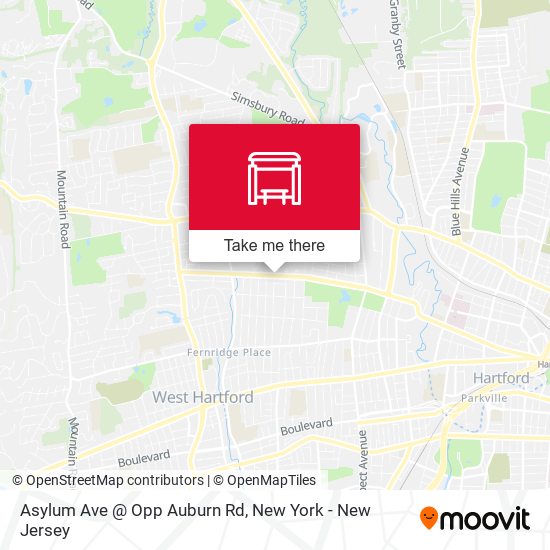 Mapa de Asylum Ave @ Opp Auburn Rd