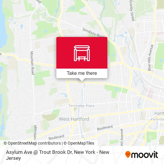 Mapa de Asylum Ave @ Trout Brook Dr