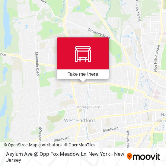 Asylum Ave @ Opp Fox Meadow Ln map