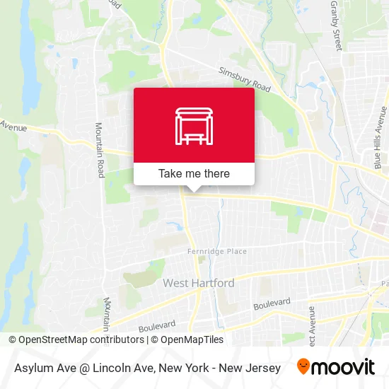 Mapa de Asylum Ave @ Lincoln Ave