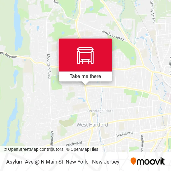 Mapa de Asylum Ave @ N Main St
