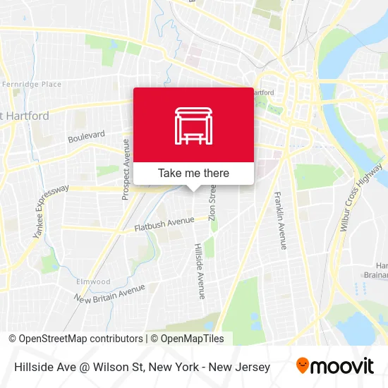 Hillside Ave @ Wilson St map
