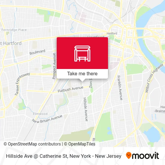 Hillside Ave @ Catherine St map