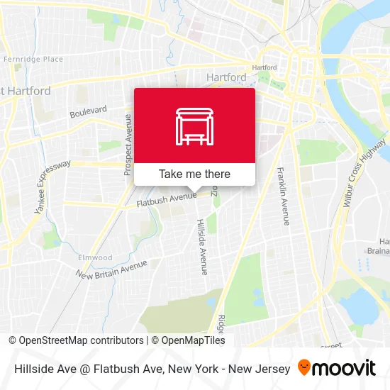 Hillside Ave @ Flatbush Ave map