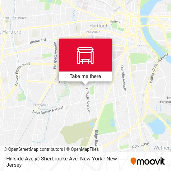 Hillside Ave @ Sherbrooke Ave map