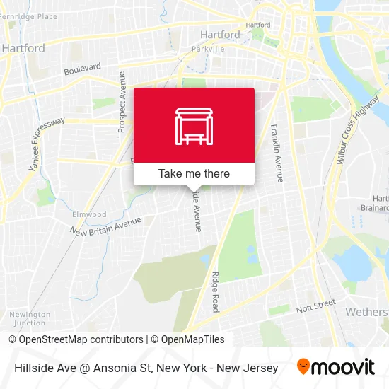 Hillside Ave @ Ansonia St map