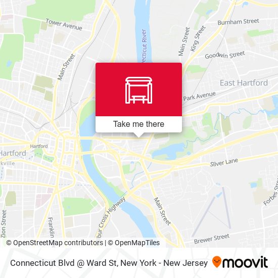 Connecticut Blvd @ Ward St map
