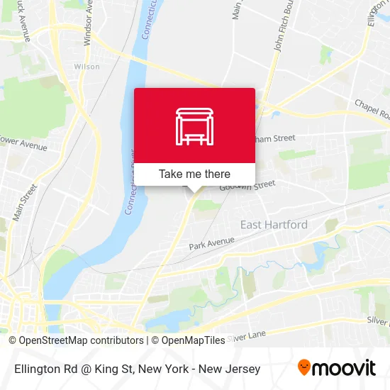 Ellington Rd @ King St map