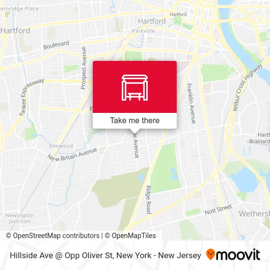 Hillside Ave @ Opp Oliver St map