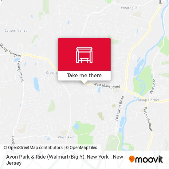 Mapa de Avon Park & Ride (Walmart / Big Y)