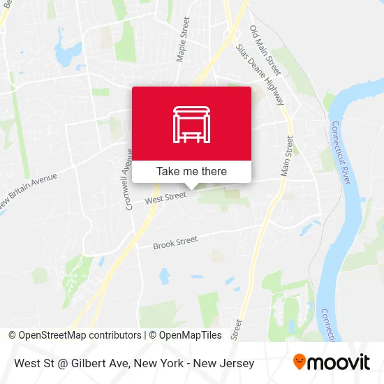 West St @ Gilbert Ave map