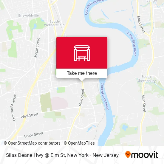 Silas Deane Hwy @ Elm St map