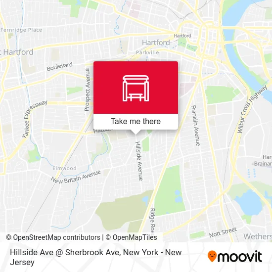 Hillside Ave @ Sherbrook Ave map