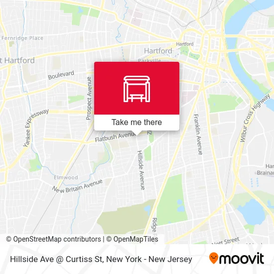Hillside Ave @ Curtiss St map