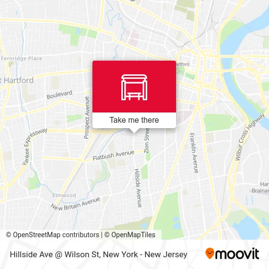 Hillside Ave @ Wilson St map