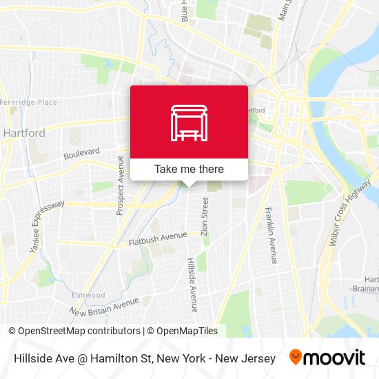 Hillside Ave @ Hamilton St map